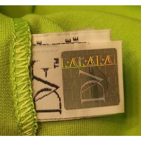 DVF Electric Lime Bubble Mini Skirt Sz 6 Fun Flirty EUC - Picture 8 of 15